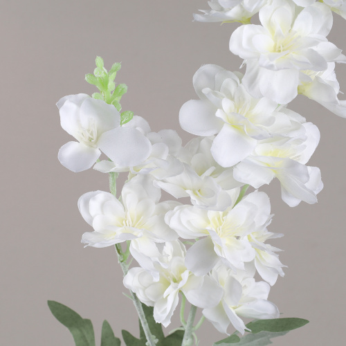 Цветок искусственный Дельфиниум белый 85 см / RF-1566 /уп 50/500/
