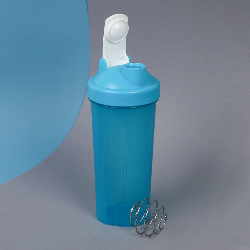 Бутылка/Шейкер SIMPLE SHSA-600 синий, для спортивного питания 600ML/уп72