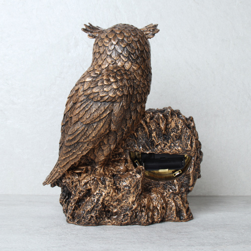 Часы статуэтка Сова 26 см / 3690A /уп 24/