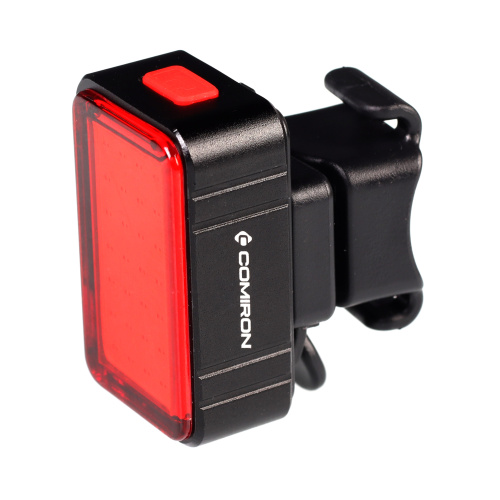 Фонарь задний интеллектуальный COMIRON "KULLEN" корпус анодированный CNC alloy, IP66; свет COB(28LED) 200lm, 3.7V 330mAh, USB, 7 режимов /уп 100/