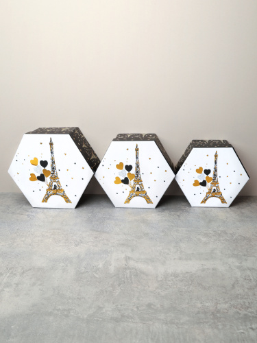 Коробка подарочная 3 штуки / 1161 /уп 24/16*18.3*7/18*20.3*8/20*22.3*9cm