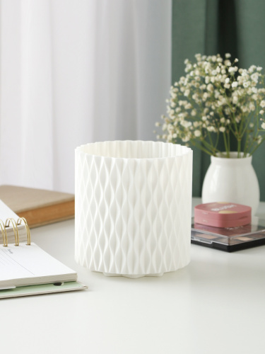 Органайзер подставка 12 см белый / K-011 /уп 96/вращающийся