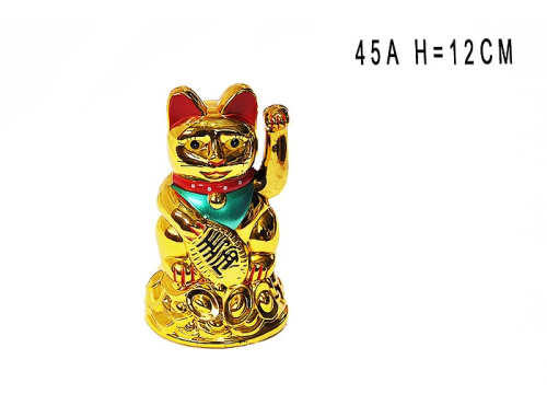 Фен-шуй сувенир Денежный кот 12 см / 45A /уп 240/Манэко-кот