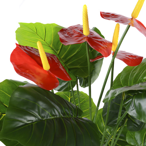 Растение искусственное Антуриум 70 см / YN-379 /уп 100/18 листьев