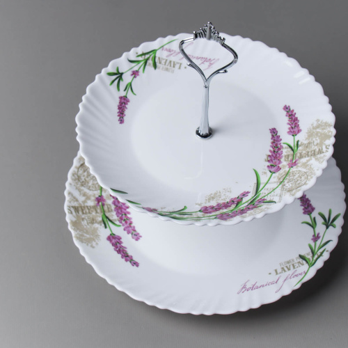 Ваза для фруктов 2-х ярусная /DPG-2/85105YF(18142) /уп 12/ Лаванда