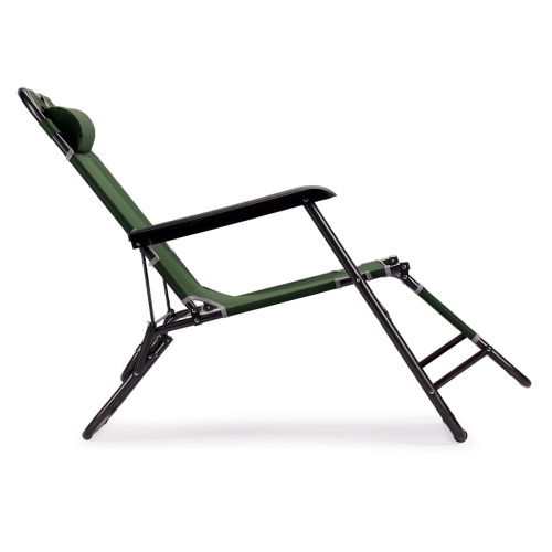 Кресло шезлонг ЗЕЛЕНЫЙ №4 47х152х93 /уп4/
