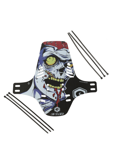 Крыло велосипеда универсальное MTB COMIRON переднее/заднее, брызговик на вилку. 28*26.5см. Zombie /уп250/