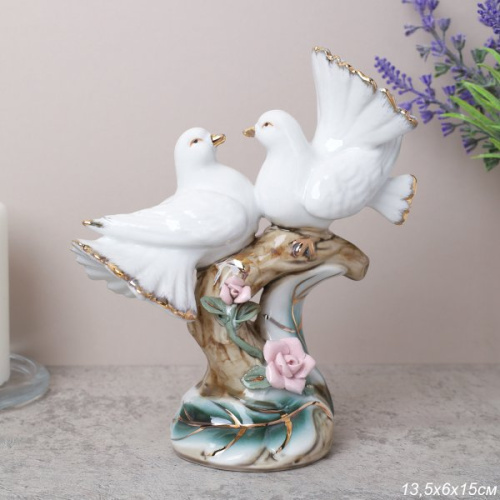 Статуэтка Голуби 15 см / 0758 /уп 50/