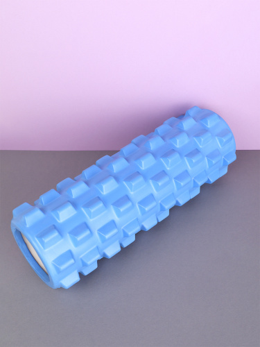 Ролик массажный спортивный Woohooo SHARP 33x14/ голубой /уп10