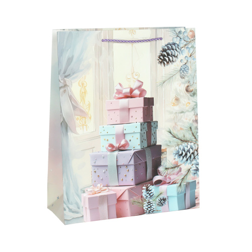 Пакет подарочный 31х40х12 / 6062-L /уп 12/360/ микс Новый год
