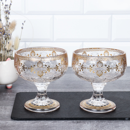 Креманка 2 штуки 400 мл / AF-6997 /уп 20/ подарочная упаковка