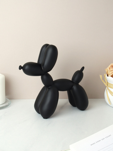 Статуэтка Собака 20х19 см шариковая / A26-Q1923D /уп 18/черная