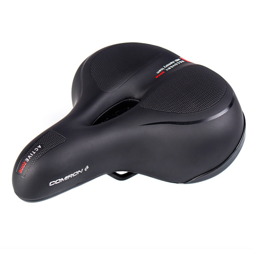 Седло велосипедное комфортное COMIRON TOKYO C012 265x220, Технологии: ED, MEMORY FOAM, Верх: PU с пресс. принтом, Цвет: Чёрный+Красный/ АКЦИЯ /уп 20/