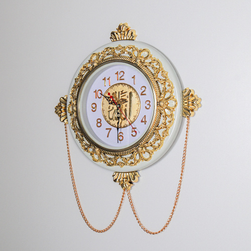 Часы Мусульманские 40 см / 3033W /уп 12/с цепочкой