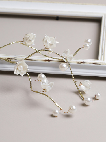 Ветка декоративная стеклярус 35 см / CW0427-3 /уп 720/