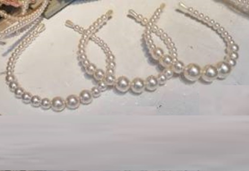 Ободок для волос жемчуг / GTS-34 /уп.12/