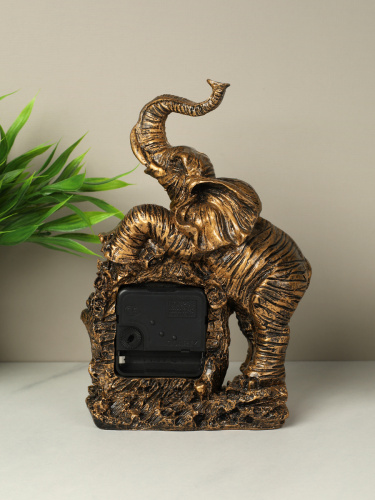 Часы статуэтка Слон 22 см / 2405 /уп 24/