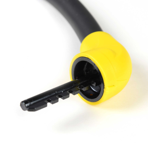 Замок тросовый кодовый R-LOCK BIG03, 5 разрядов, 570мм, стальной трос антивзлом. плетение, вес 370 гр, жёлтый. /уп 100