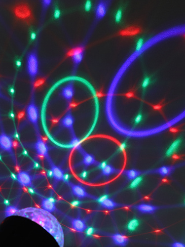 Проектор диско-шар ночник светодиодный классический, настольный 8,5х10 см / CW182609-15 /уп 100/