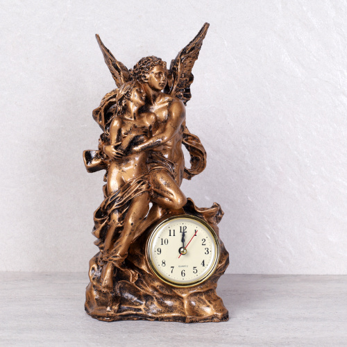 Часы статуэтка Ангел с девушкой 13х7х25 см / Z003A /уп 36/