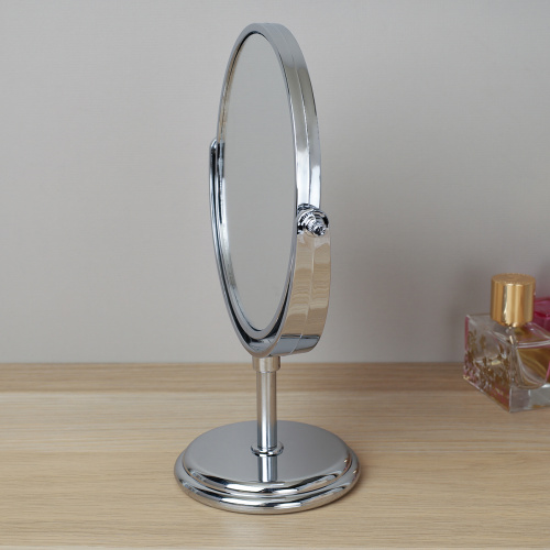 Зеркало настольное круглое двустороннее 22 см / 580 /уп 60/d-14