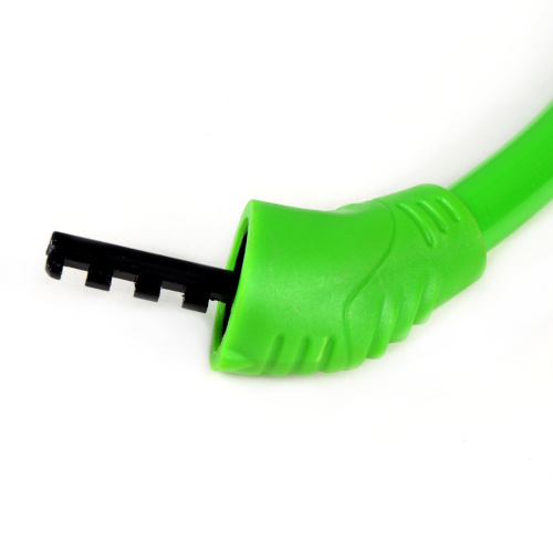 Замок тросовый кодовый R-LOCK 02, 4 разряда, 12х400мм, стальной трос, тактильно приятный PVC, вес 140 гр, зелёный /уп 200