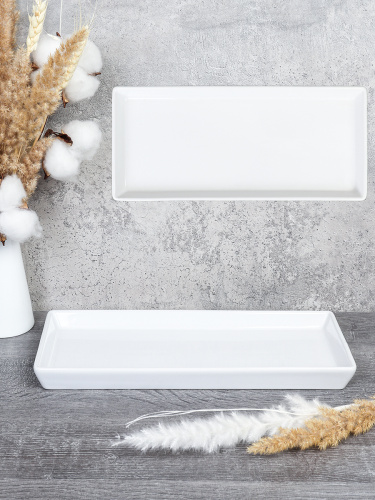 Блюдо прямоугольное 28х12х2,5 см / WS-468 /уп 25/