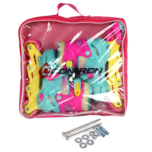 Роликовые коньки COMIRON / M /уп 6/ (35-38) цветные