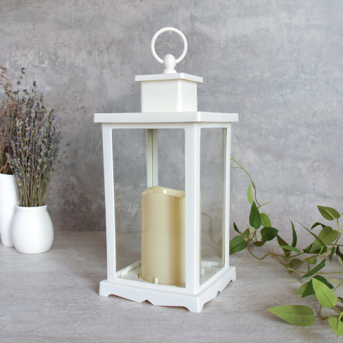 Светильник фонарь настольный 33 см белый ПРОМО АКЦИЯ / YR2101W /уп 24/