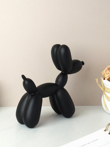 Статуэтка Собака 20х19 см шариковая / A26-Q1923D /уп 18/черная