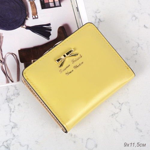 Портмоне 9*11.5 см лимонный / C078-1B /уп.10/100/ А