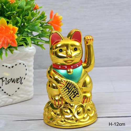Фен-шуй сувенир Денежный кот 12 см / 45A /уп 240/Манэко-кот