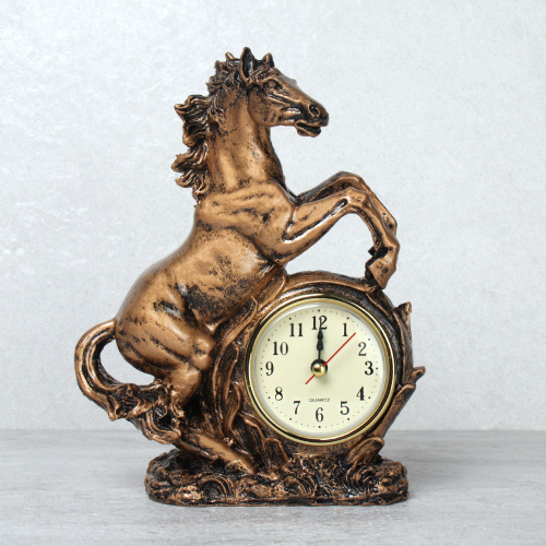 Часы статуэтка Лошадь 19 см / 3401A /уп 48/