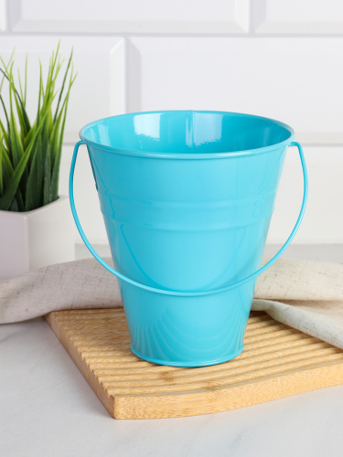 Ведерко для сервировки 12х13х6,5см / B-YW29841 /уп 144/ Лазурное