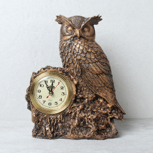 Часы статуэтка Сова 26 см / 3690A /уп 24/