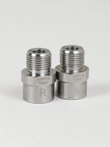 Удлинитель оси педалей велосипеда на 16мм. TOOPRE PDE-16. Серебро /уп 25/