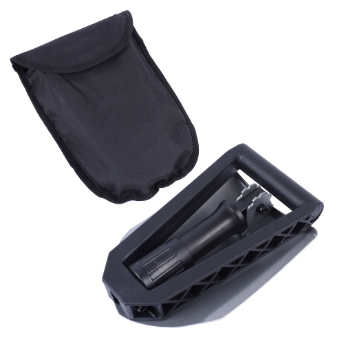 Лопата складная саперная ИРЕМЕЛЬ СПУТНИК-01 тол.1.5мм, дл.59см, лезвие 22x15.5см,термообр. углерод. сталь, 42-46°HRC, нейлон. ручка, чехол/736825/уп12