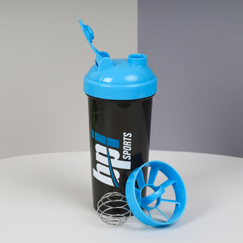 Бутылка/Шейкер BIGBRO SHS-700 чёрно-синяя, для спортивного питания 700ML/уп60
