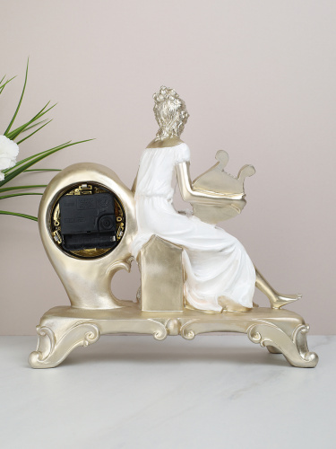 Часы статуэтка Дама с арфой 27х11х30 см / 28-679 /уп 12/