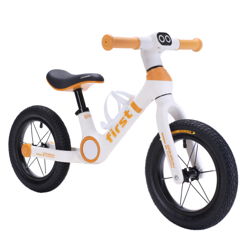 Беговел 12" COMIRON TN23B05W надувные покрышки, алюминиевые обода, пром. подшипники, цветная коробка АКЦИЯ/уп 6/ белый