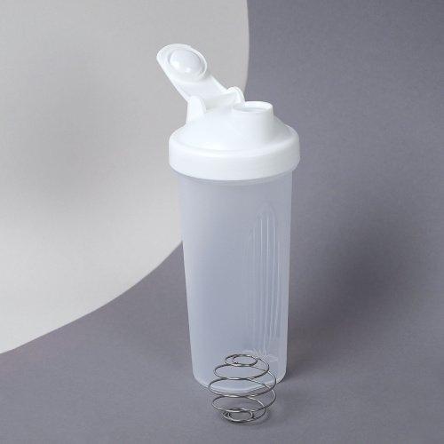 Бутылка/Шейкер SIMPLE SHSA-600 белый, для спортивного питания 600ML/уп72