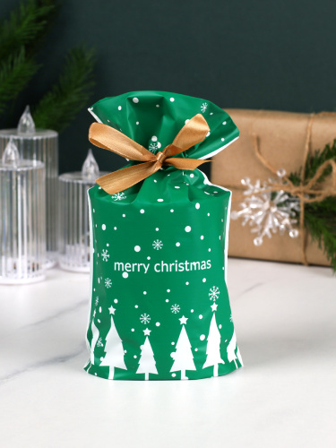 Мешочек подарочный набор 50 штук 15х23 см Новый год / YI1523-23 /уп 50/