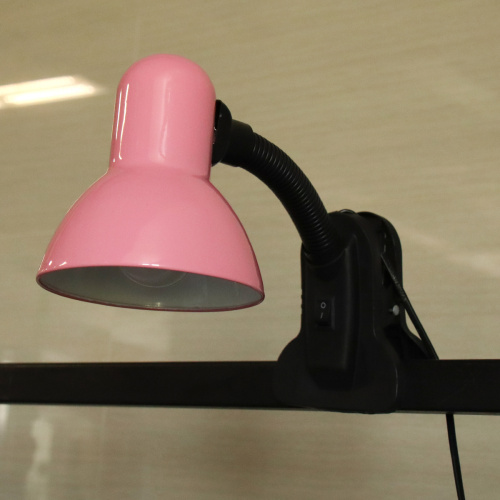 Светильник настольный на прищепке розовый / 108BXIAO-5 / Ex27 /уп 70/
