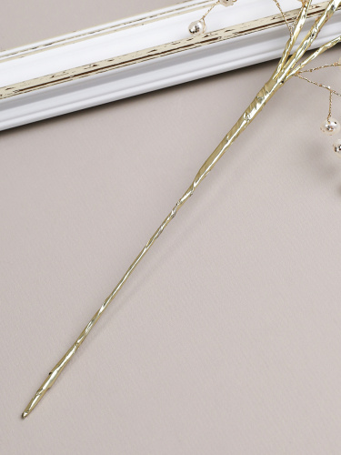 Ветка декоративная стеклярус 40 см / CW0427-13 /уп 720/ 41 жемчужина