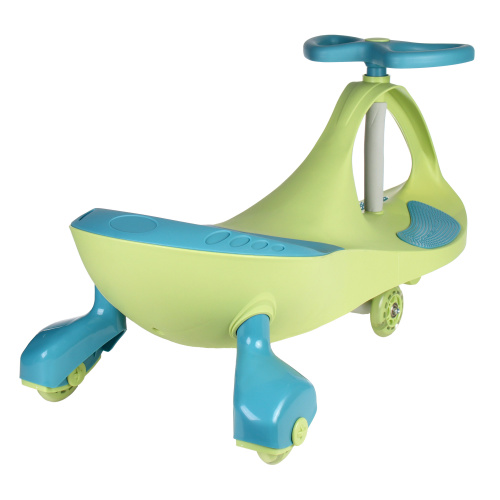 Толокар QT-8097 зеленый/светящиеся полиуретановые колеса 80 мм/уп5