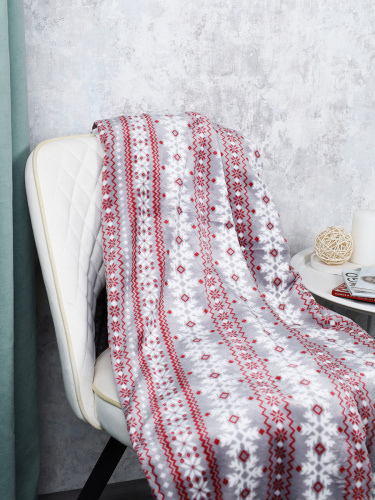 Плед флисовый 150х200 см Скандинавский стиль / GP611-17 /уп 1/745286 новогодний