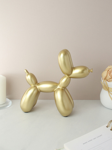 Статуэтка Собака 20х19 см шариковая / A26-Q1923A /уп 18/золото