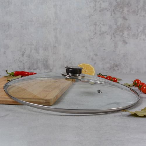 Крышка стеклянная 28 см / YGT-28 /уп 30/