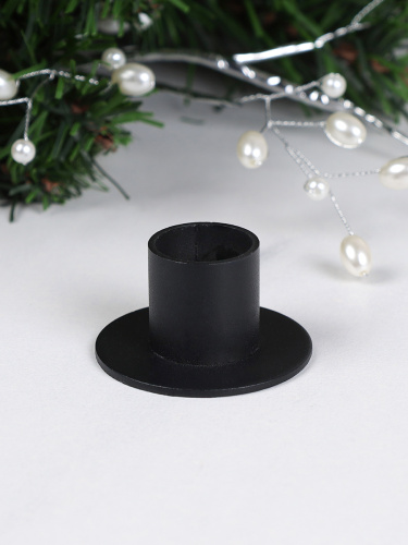 Подсвечник 3 см металл черный / HA-09 /уп 50/ 719149 ШТУЧНО     