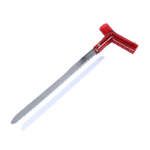 Лопата лавинная алюминиевая ИРЕМЕЛЬ СНЕГОВИК IR515 двухсекционная, с пилой 35см, T-образная рукоять, длина 84/70см, лезвие 28x25см, чёрно-красная/уп10